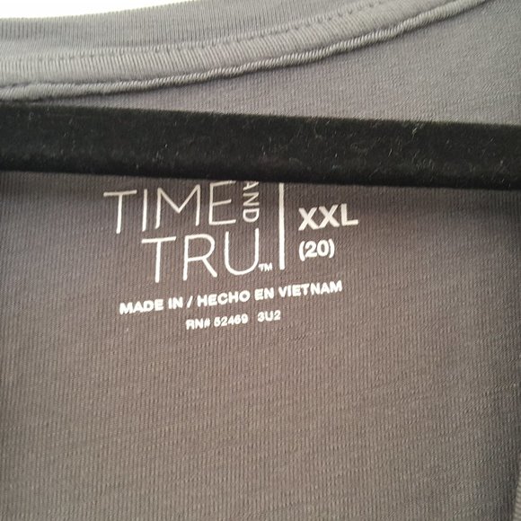 TIME AND TRU Tank Top XXL (20) Gray Workout Wear - Picture 2 of 6